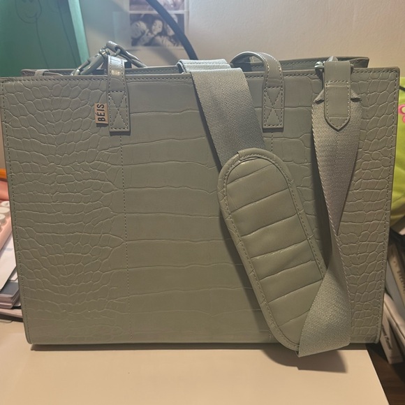 BEIS croc work tote in slate - Picture 1 of 5